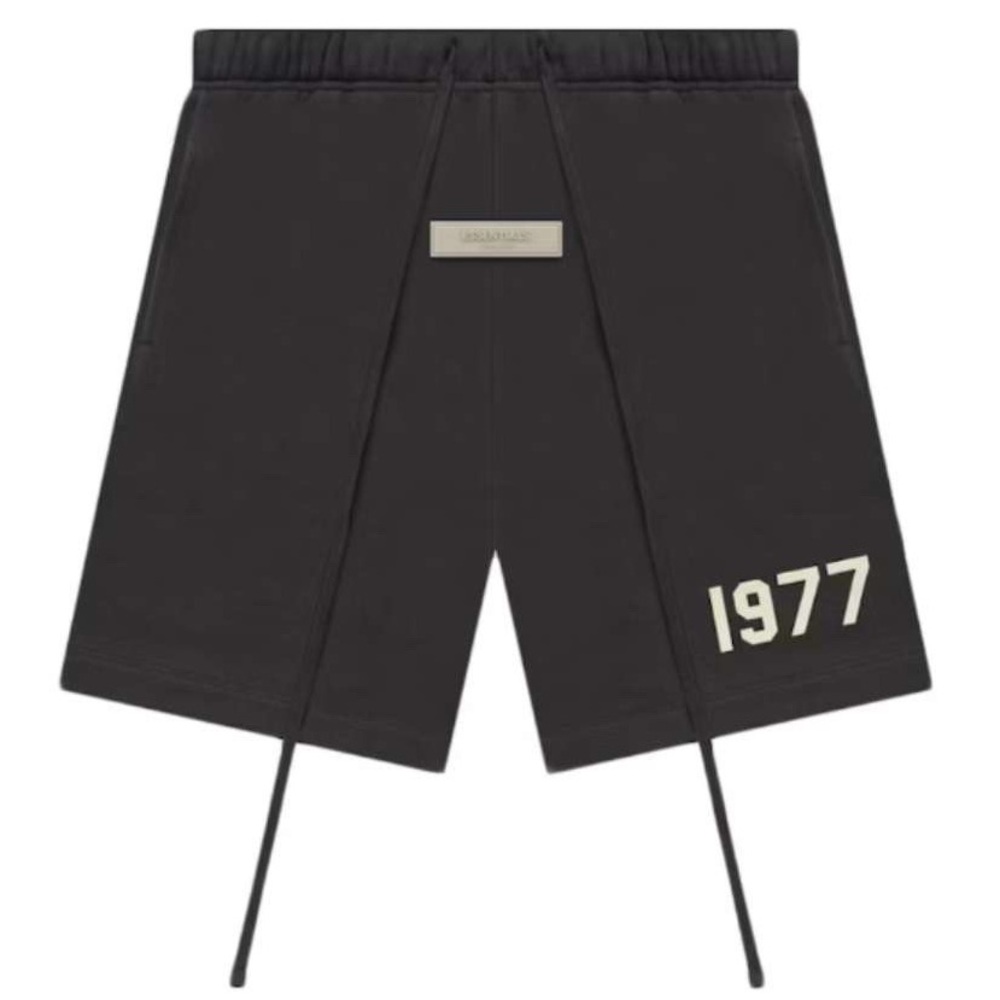 Essentials Black Athletic Shorts Minimalist Design